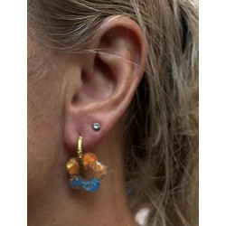 Pampille Calie Bleu orange paillette