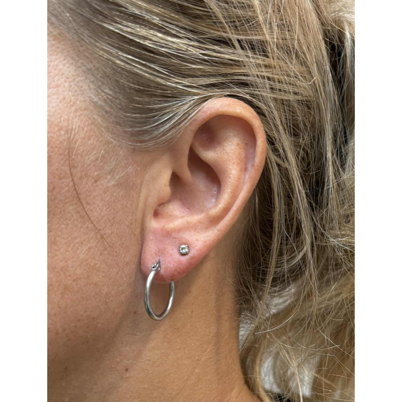 Créole à boucle argent