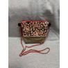 Sac chic bandoulière à fleurs rouge